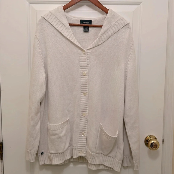 Lauren Ralph Lauren Sweaters - Lauren Ralph Lauren knit button up sweater Size XL